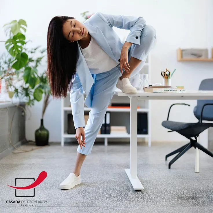 Team members taking coordinated movement breaks